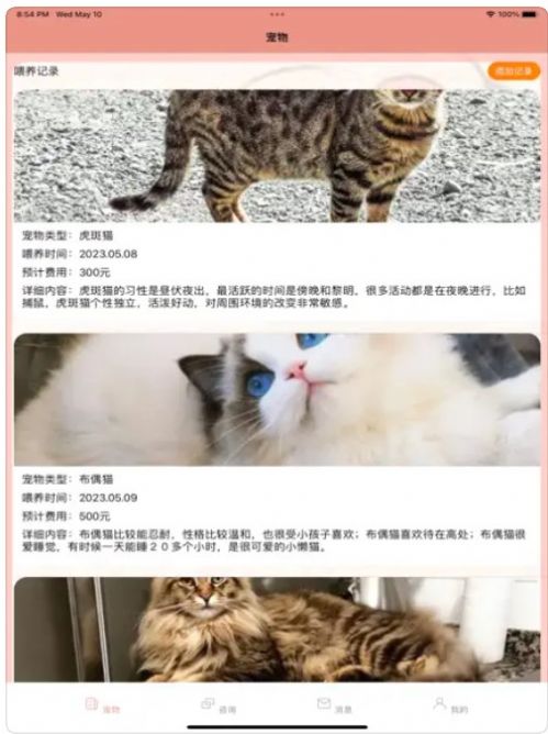 猫猫喂养记录日志免费版截图2